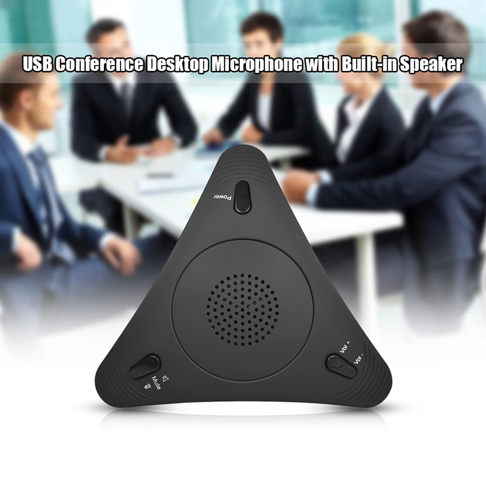 Irfora USB Desk Computer Conference Microfono a condensatore omnidirezionale Alarlante per microfono Alarlante a 360° Pickup o Plug & Play per riunioni Video aziendali