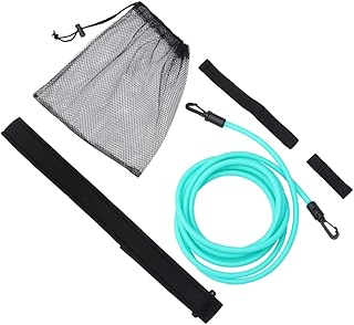 Garneck 1 Set Swim Parachute Swim Bungee Cord Swim Resistance Band Swim Resistance Equipment Swim Resistance Belt Swimming Resistance Belt Elastic Rope Strap Aldult Swimming Equipment