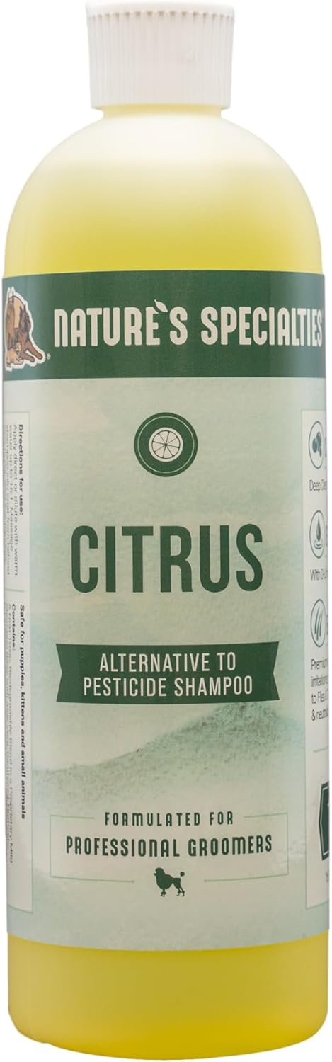 Nature's Specialties Citrus Ultra Concentrated Dog Shampoo for Pets, Makes up to 2 Gallons, Natural Choice for Professional Groomers, Alternative to Shampoo, Made in USA, 16 oz