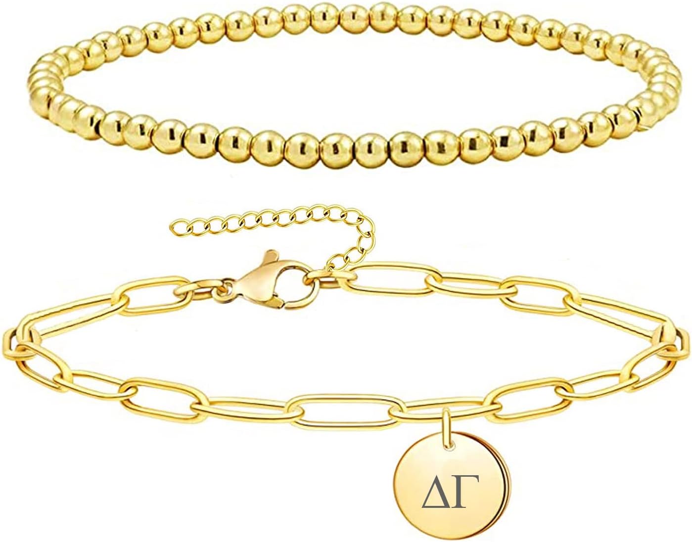 Delta Gamma Bracelet Sorority Beaded and Paper Clip Bracelets