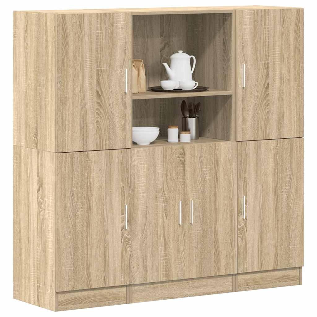 Armoires de cuisine avec grand espace de rangement et étagère à épices