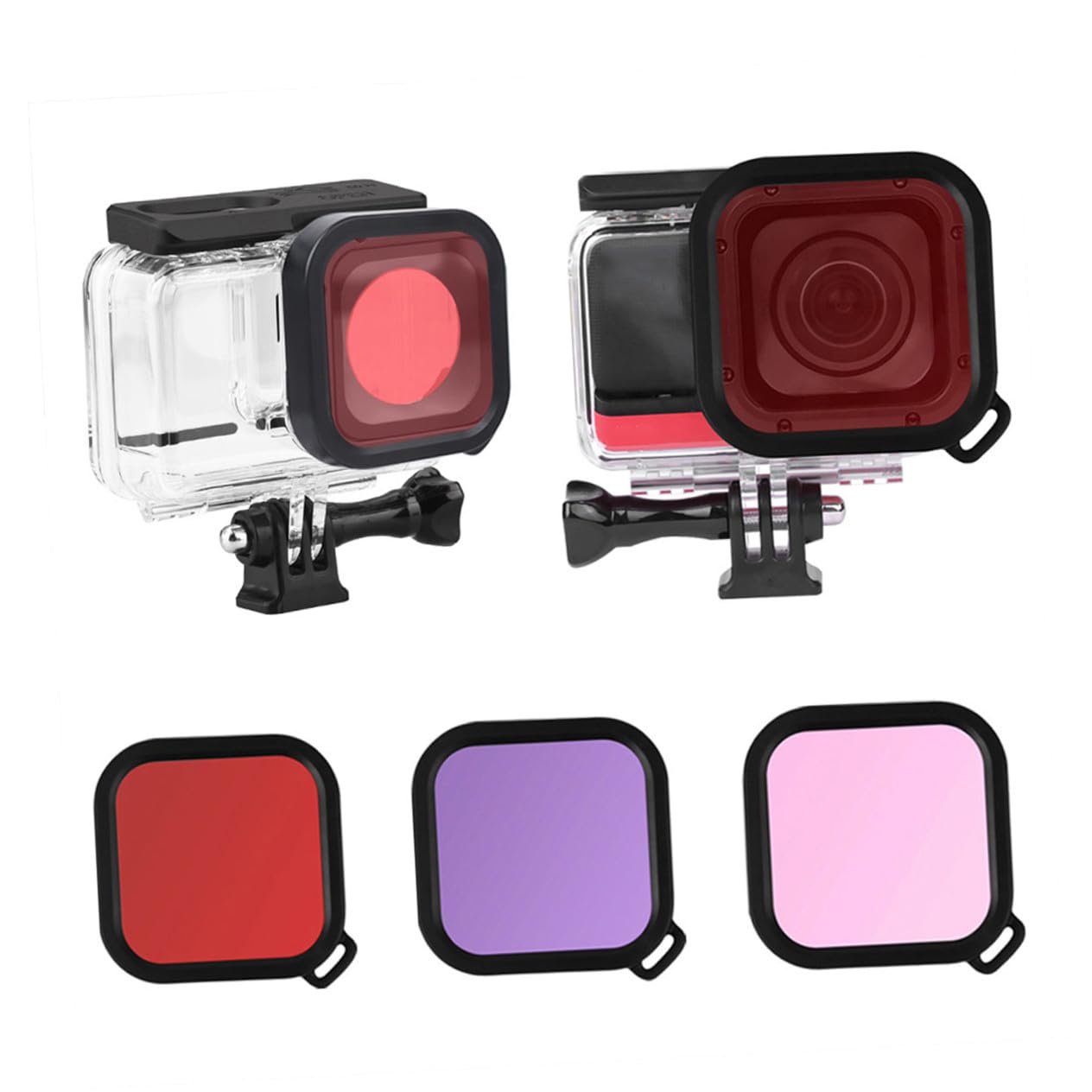Mobestech 2ensembles Filtre De Plongée Étanche pour Caméra Ensemble De Compatible avec Insta Photographie Colorée Et Unique