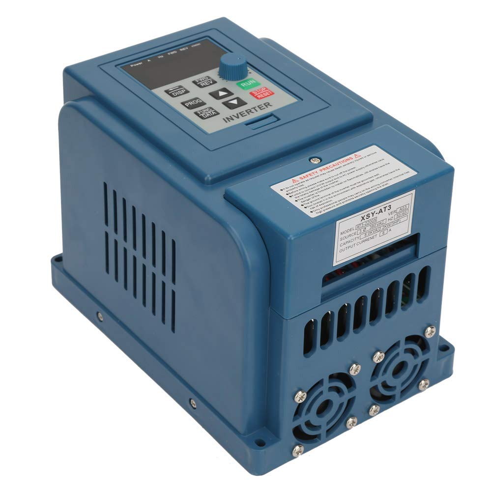 Convertidor de Frecuencia VFD, Inversor de Corriente Trifásica 380VAC 6A 2.2KW, Controlador de Velocidad Monofásico para Motores