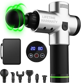 Portable Massage Gun Deep Tissue Percussion Handheld Body Back Muscle Massager for Athletes