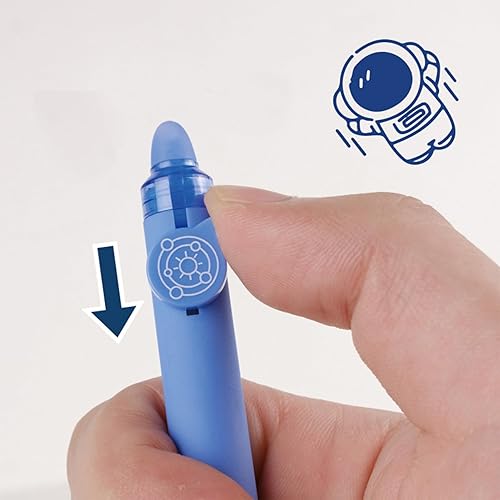 Miniatura 10 de MOZXIRZ 4 bolígrafos de tinta de gel borrables retráctiles, bonitos bolígrafos de oso de 0.020 in de punta fina, bolígrafos de oficina y escuela,