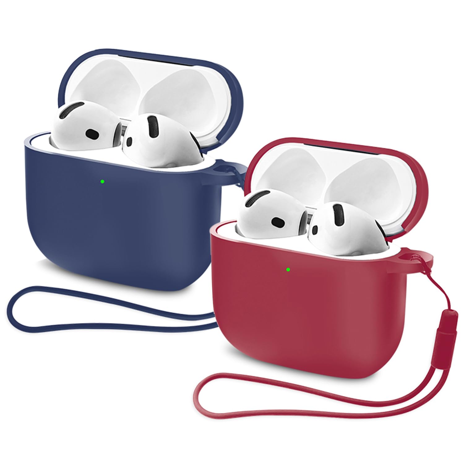 Mocarheri Funda de Silicona Compatible con AirPods 4.ª Generación con Kit de Limpiador, Fundas Protectora de Silicona para AirPods de 4 Generacion 2024, LED Visible Frontal, Negro — view 25