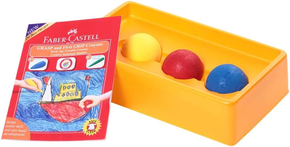 Faber-Castell Ball Crayons (Pack of 3), Multi