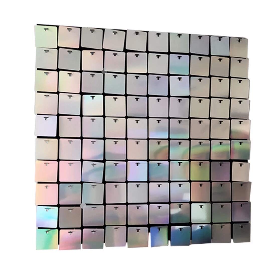 Blush Blooms Decor - 15 Sequin Panels for Sequin Wall - New Interlocking Design | Shimmer Wall, Sequin Backdrop, Events, and Advertising Signs (Iridescent)