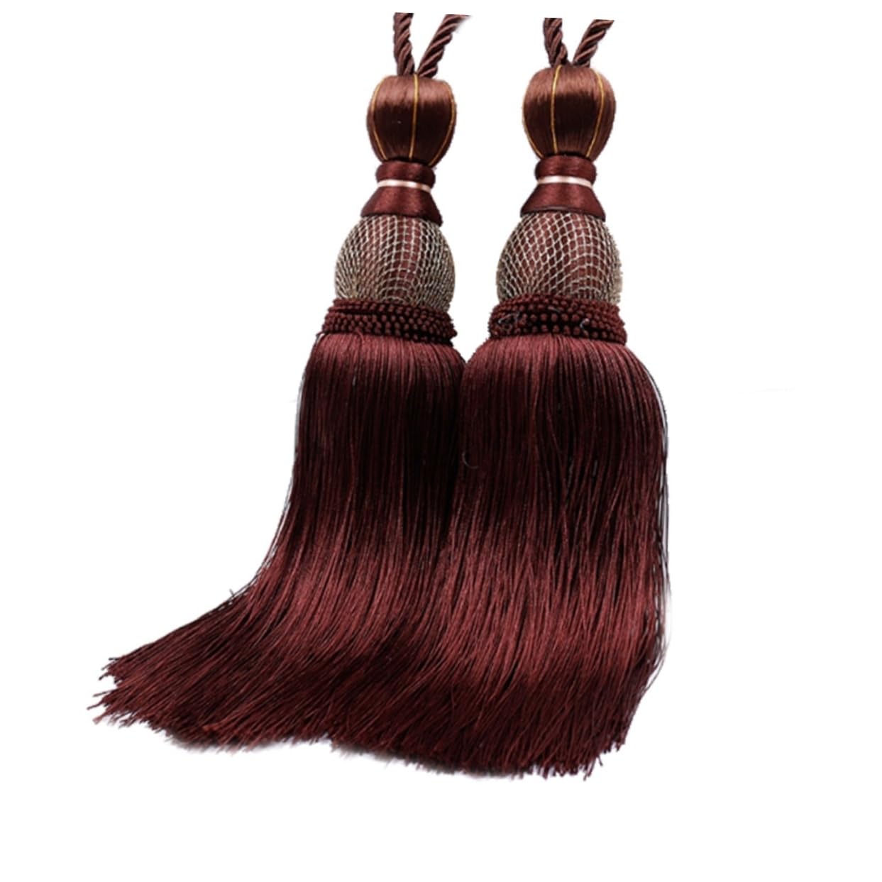 Attaches de Rideaux, Supports de Rideaux, 2 pièces, Boucle de Rideau à Boule Simple à Pompons (comme sur la Photo) (comme indiqué x 2 pièces M)
