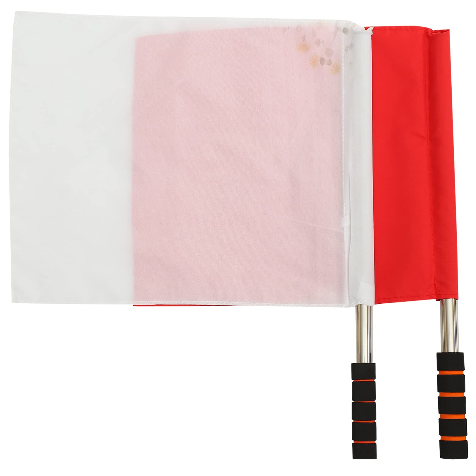 GANAZONO Match Signal Flags 2pcs Race Flags Sturdy Handle White for Easy Identification in Games