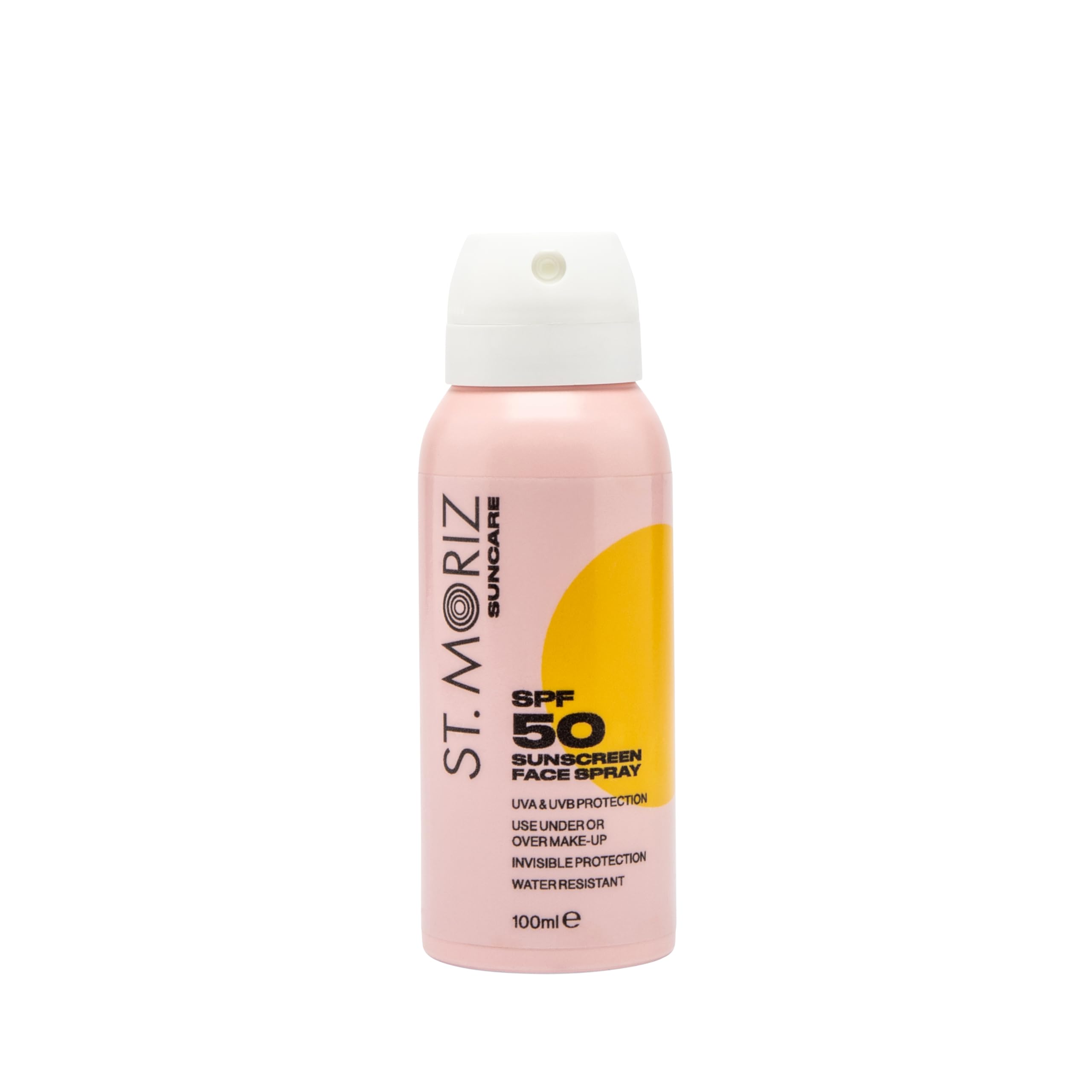 St Moriz Suncare SPF 50 Sunscreen Face Spray | UVA & UVB Invisible Protection SPF 50 Sun Protection Face Mist with Vitamin E | Wear Under or Over Makeup | Dermatologically Tested | Vegan | 100ml