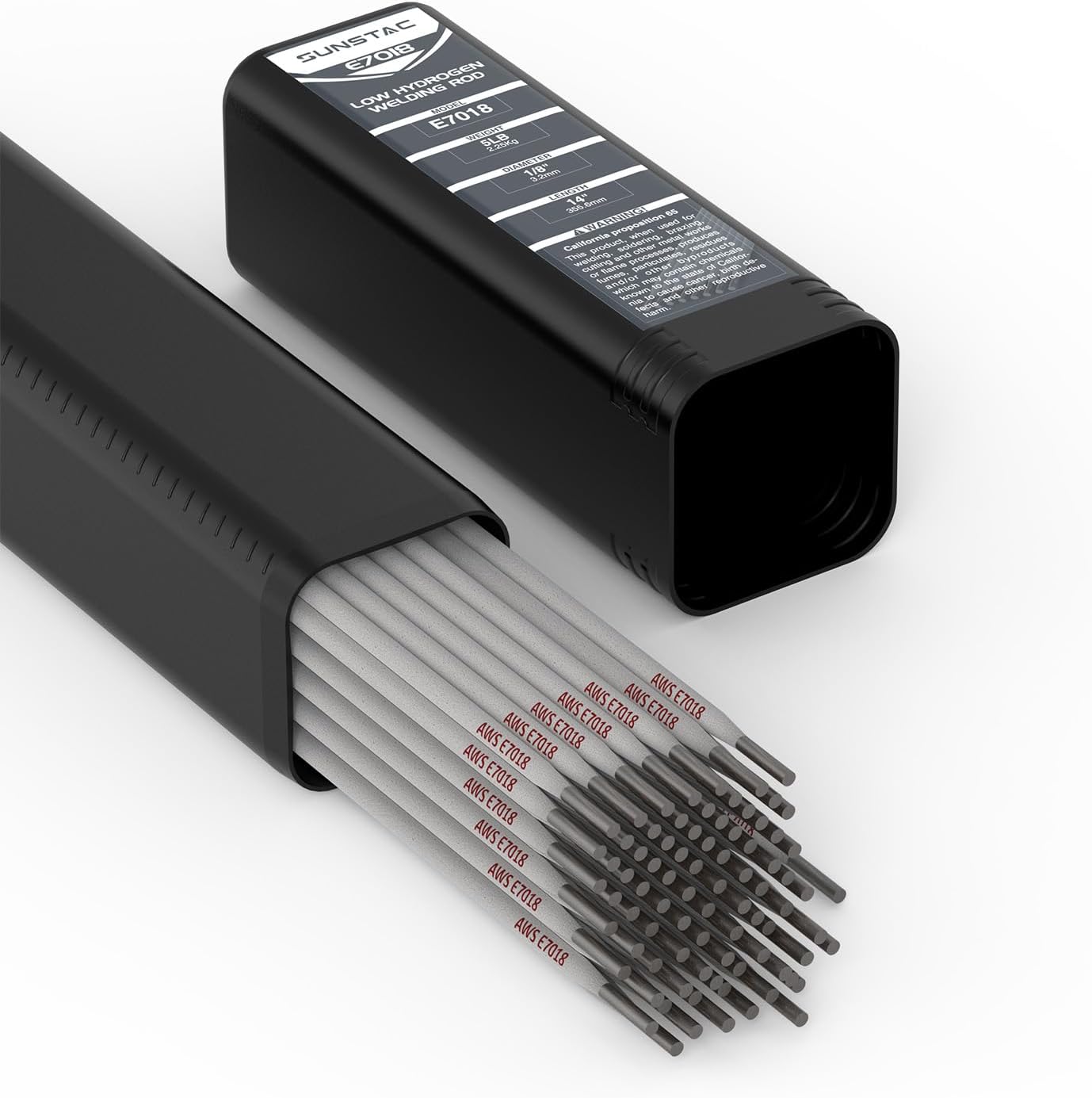 E7018 Welding Rod 1/8" 5LB Carbon Steel Stick Welding Rods Low Hydrogen Welding Sticks Electrodes ARC Welding Supplies