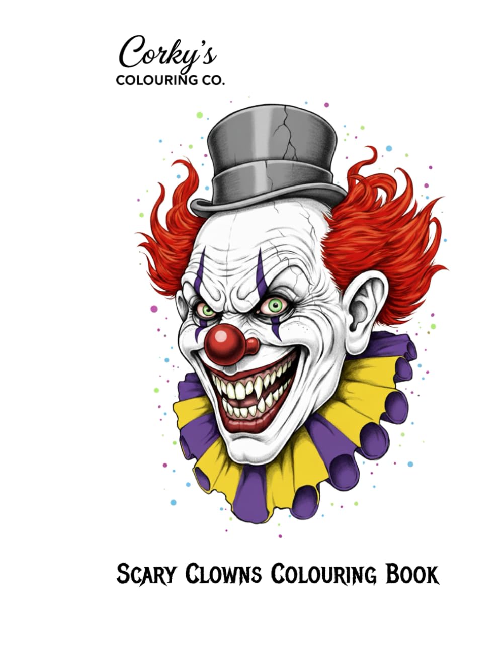 Scary Clowns, Evil Masks!: Creepy Clown drawings for teens, adults and your Coulrophobia (Corky's Colouring Co. Colouring Books)