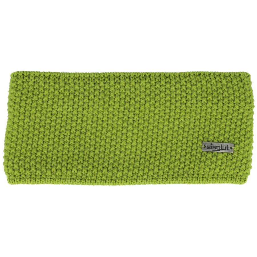 Bandeau Eisglut Freeo vert lime pour homme et femme tricoté en Allemagne