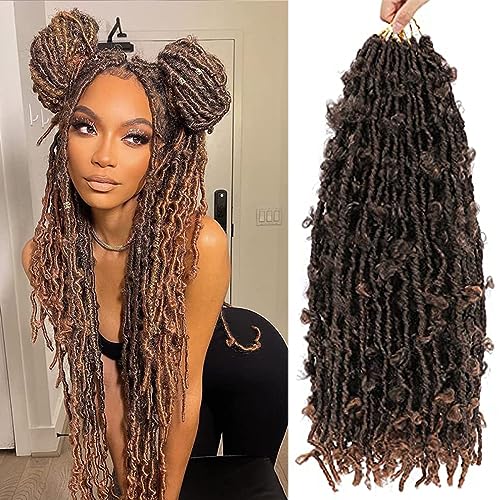 Duoduo Beauty Butterfly Locs Crochet Hair 18 Inch Pre Looped Distressed Butterfly Locs Crochet Braids Soft Messy Butterfly Locs Crochet Hair Faux Locs Crochet Hair Extensions