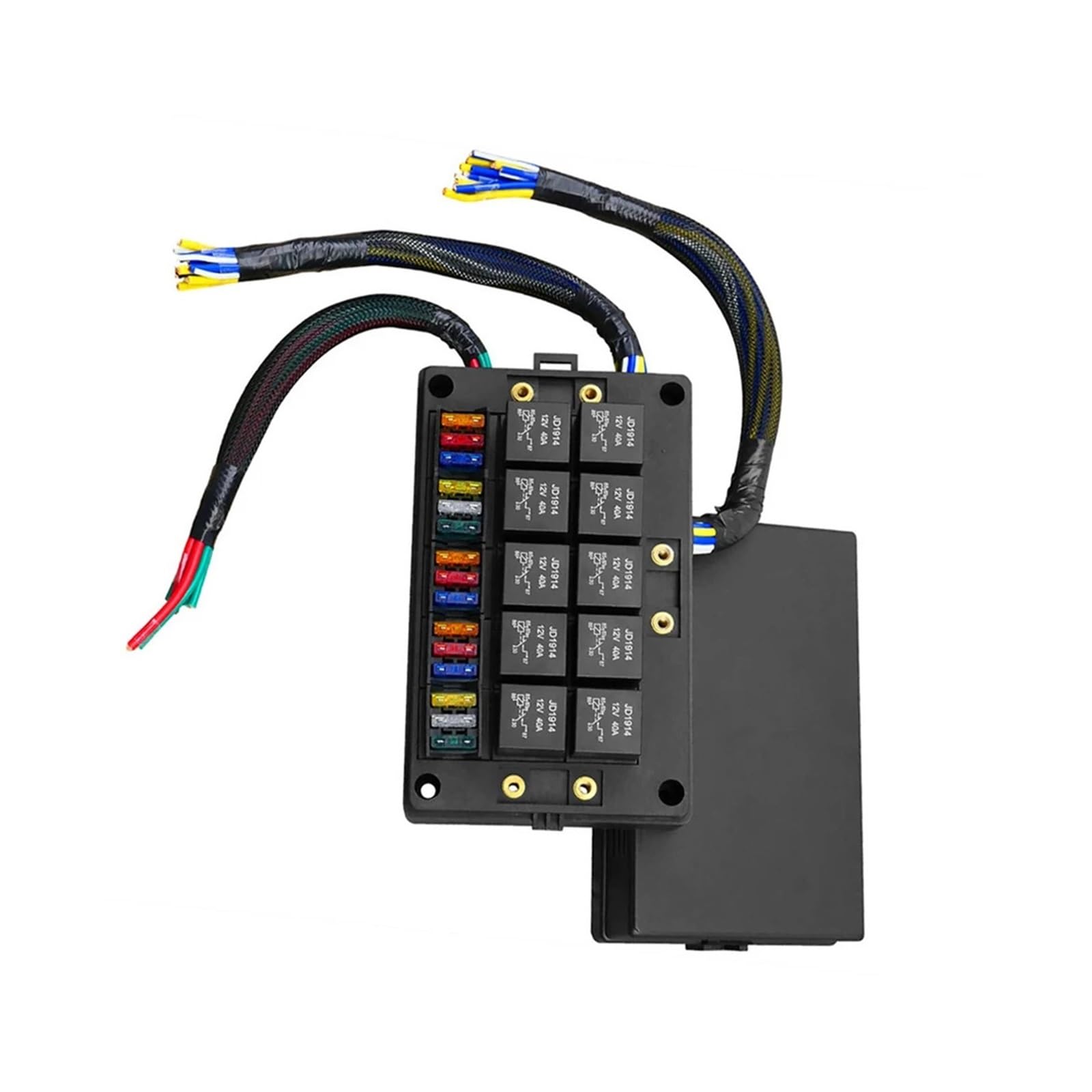 Boite de relais fusible 12V avec pre-cablage et relais 5Pin 40A moto