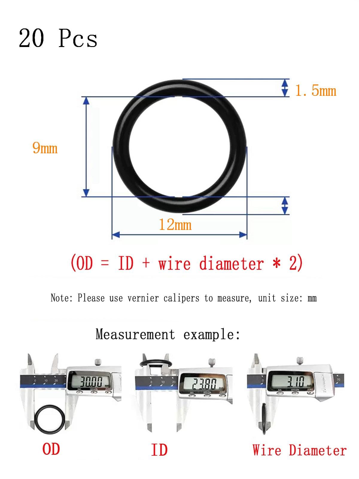Joint Torique 35mm OD 25mm ID 5mm Largeur Métrique Nitrile Caoutchouc Joint étanchéité Paquet De