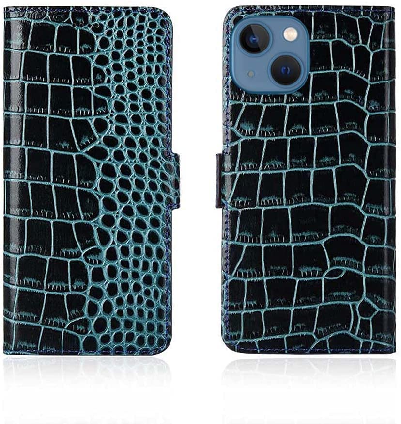Étui de téléphone à fonction de motif crocodile chic pour iPhone 13