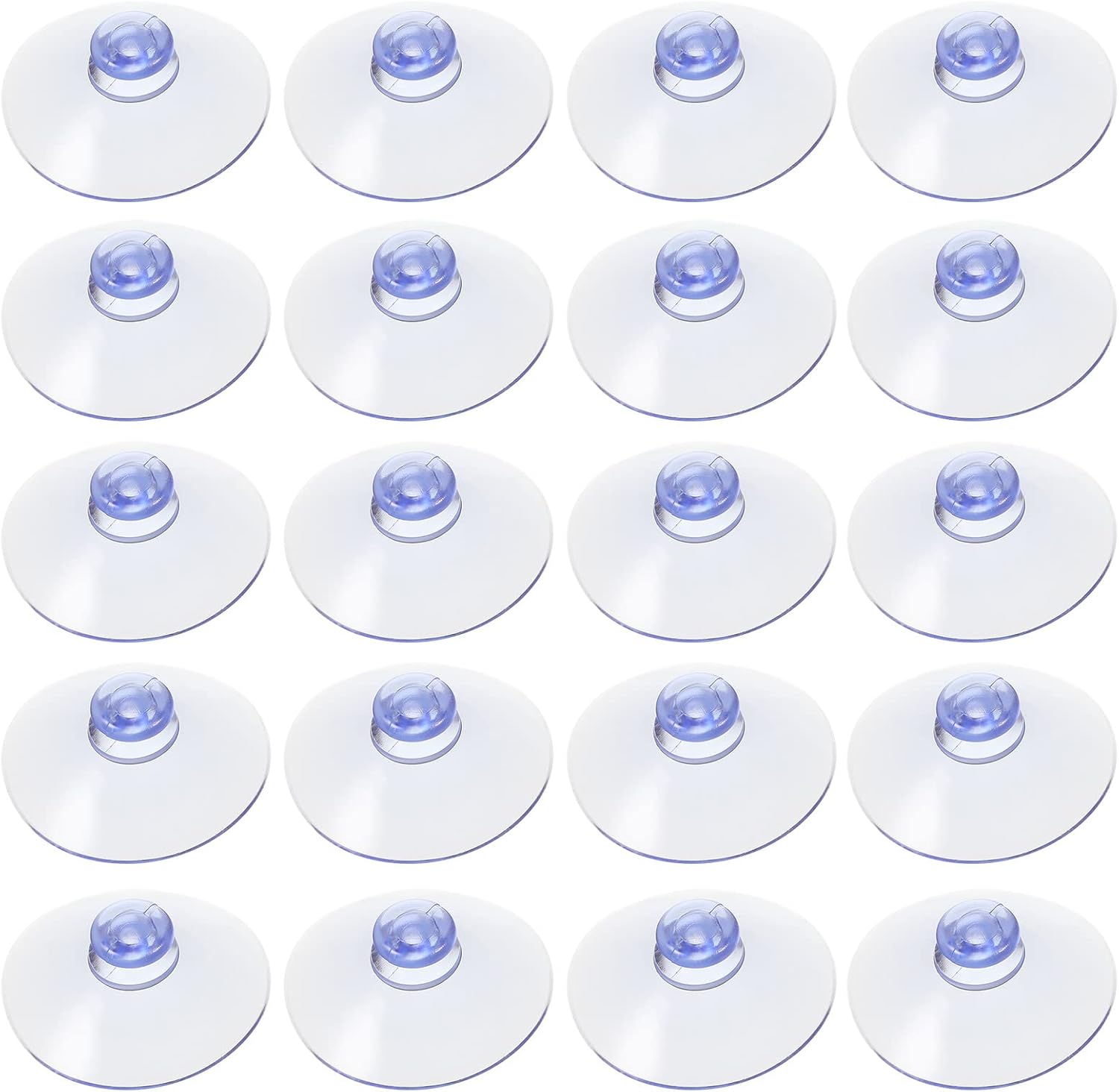 Clear Suction Cups 20 Piece Double Sided Suction Cups 45mm Small Clear