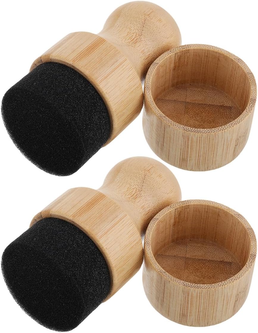 Wax Applicator Set for Cutting Boards and Butcher Blocks, 4pcs Oil Brush and Sponge with Lid, Mineral Oil Care Tool for Wooden Countertops and Utensils
