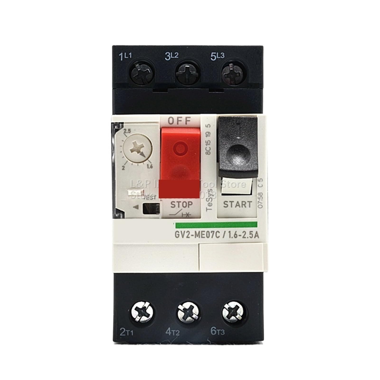 JNVFTCUX GV2ME07C Motor Protection Circuit Breaker GV2-ME07C 1.6-2.5A Button 3P Thermal Magnetic Type