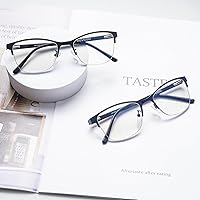 Vista 8 de Paquete de 2 lentes de lectura progresivos multifocales de metal con luz azul para mujer, ojo de gato, multifocales, lentes de computadora