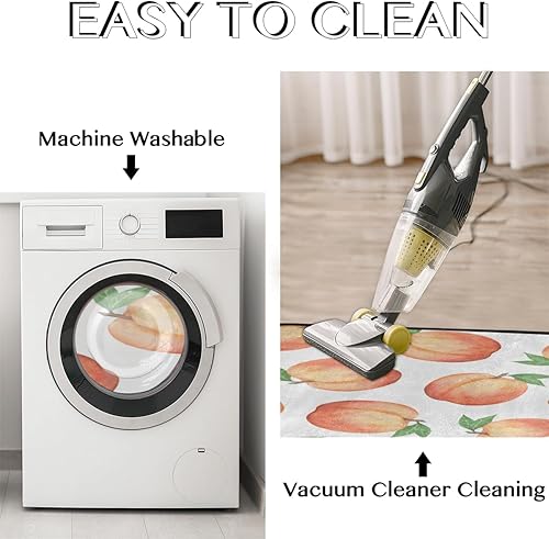 Vista 11 de Tapete de cocina acolchado antifatiga, estilo pintura al óleo, flores, juego de 2 piezas, duradero, resistente a las manchas, parte inferior Pintura