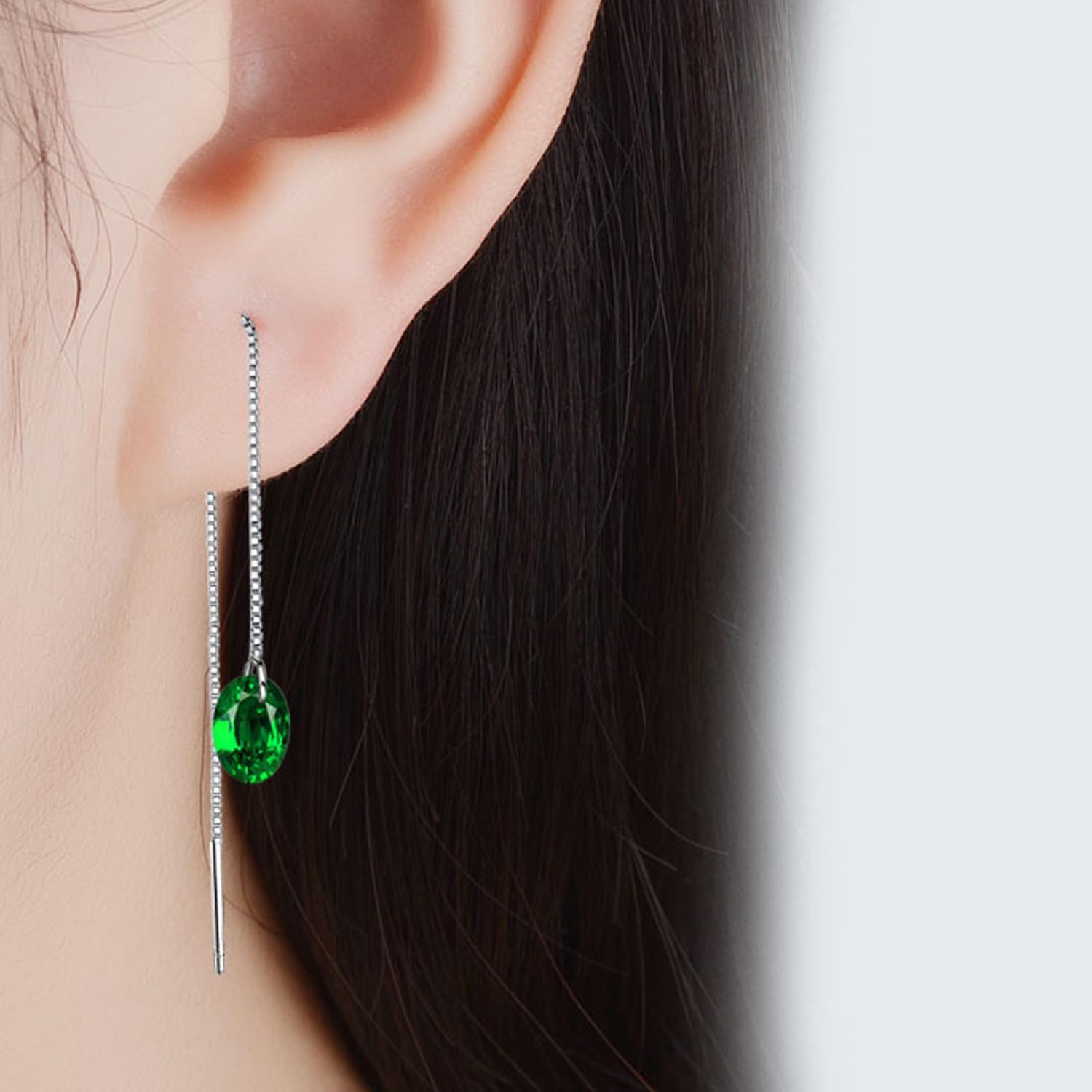 Elegant 925 Sterling Silver Threader Tassel Earrings Handmade Pull Through Chain Earrings Drop Dangle Earring for Women - Image 7