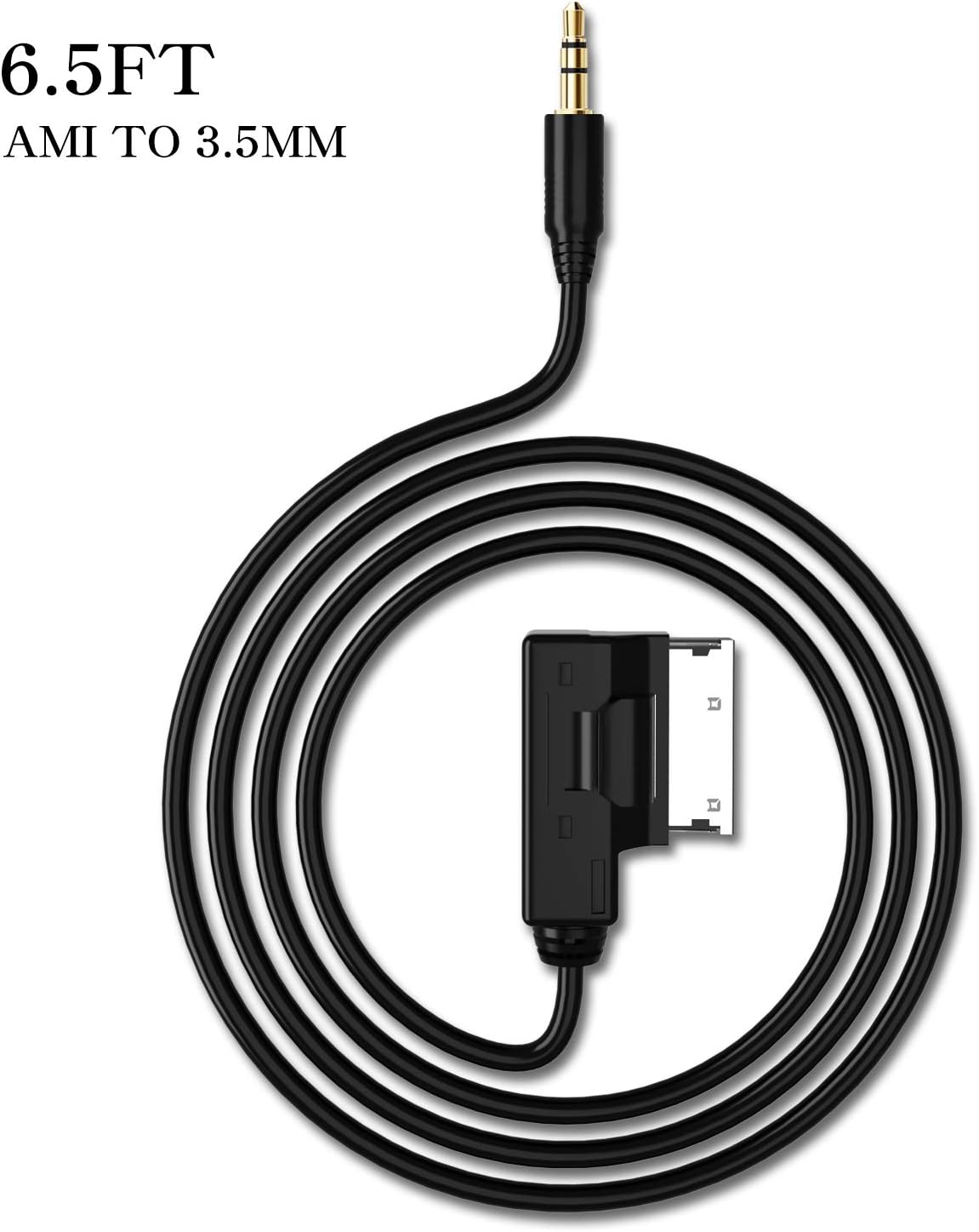 AMI MMI AUX Cable for Au di, Music Interface AMI to 3.5mm Jack Adapter Cable 6ft for Au di A3/A4/A5/A6/A8/Q5/Q7/R8/TT/VW & Jetta Passat Cc Tiguan Touareg EOS Golf Mk 6 to Smartphone/MP3 Player