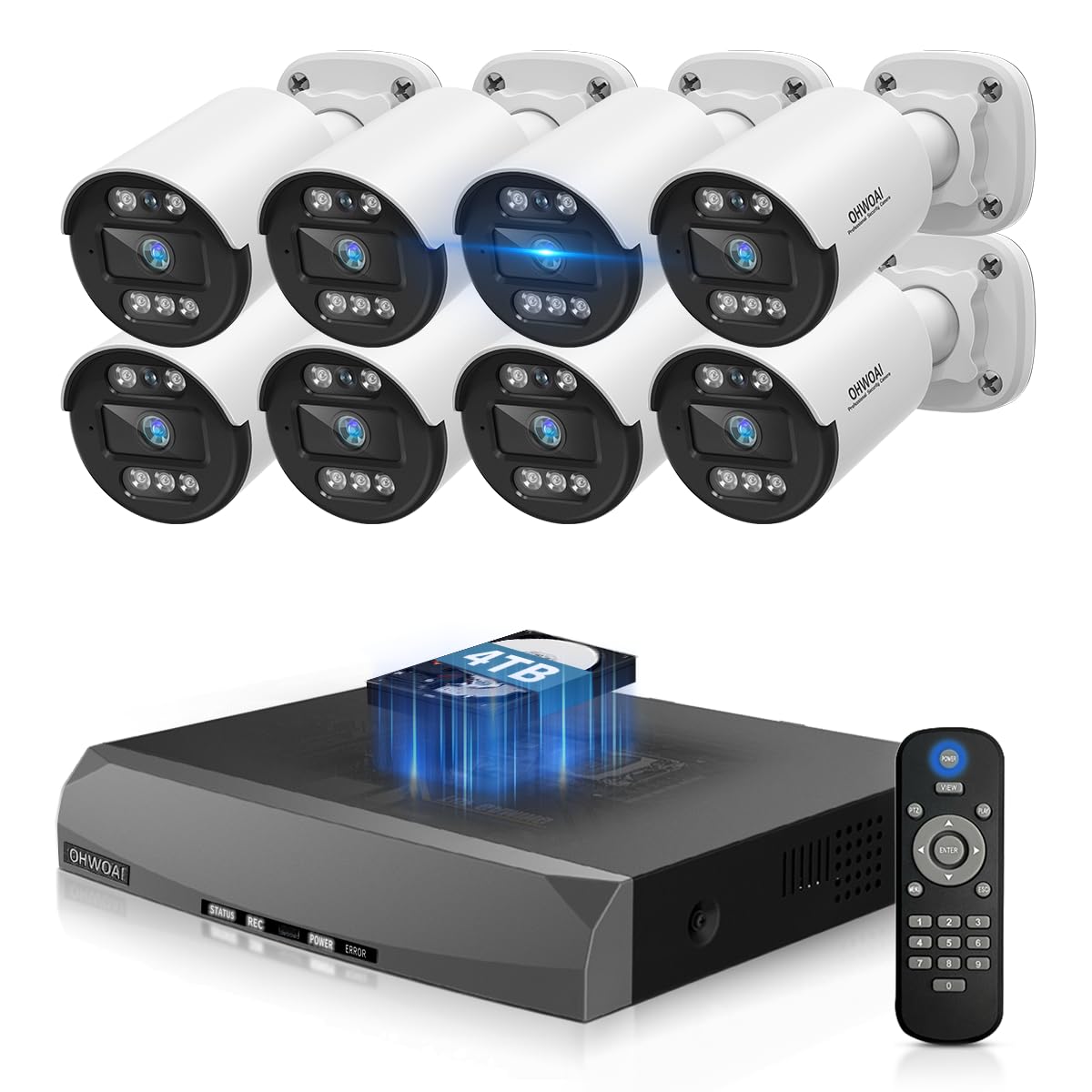 Amazon.co.jp: 【双方向通話・500万画素】OHWOAI POE防犯カメラセット