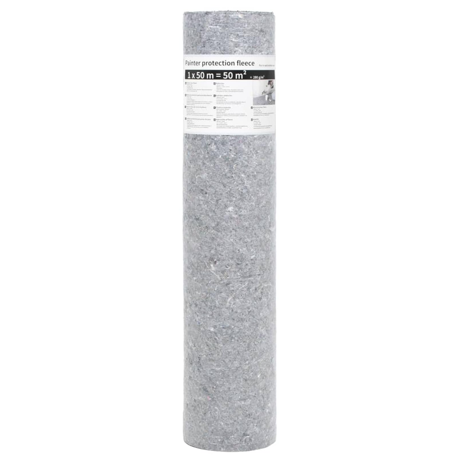 Gecheer Telo Protettivo per Pittori, Antiscivolo, 1 x 50 m, 280 g/m², Tessuto Non Tessuto con Film PE, Impermeabile e Assorbente for lavori di Pittura e ristrutturazione