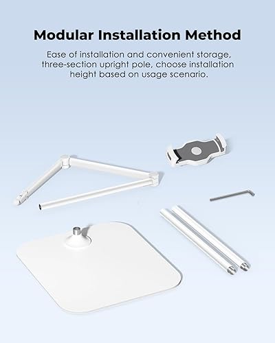 Miniatura 6 de Viozon Soporte de piso para tableta, compatible con teléfono/tableta de 4.7 a 13 pulgadas, iPhone 15 Plus/Pro Max, iPad, Kindle, soporte de teléfono