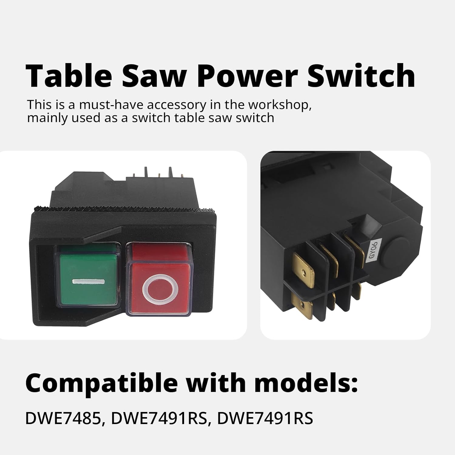 N603746 Table Saw Switch Replacement for Dewalt Table Saw DWE7485 DWE7491RS
