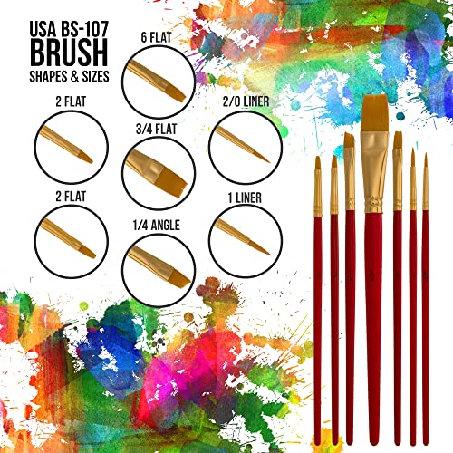 U.s. Art Supply 68-Piece Artist Painting And Drawing Set With Wooden Table Easel, 24 Acrylic Paint Colors, 6 Canvas Panels, 11 Brushes, 12 Colored Pencils, 2 Palettes, Sketch & Painting Pads, Art Case #TOP5