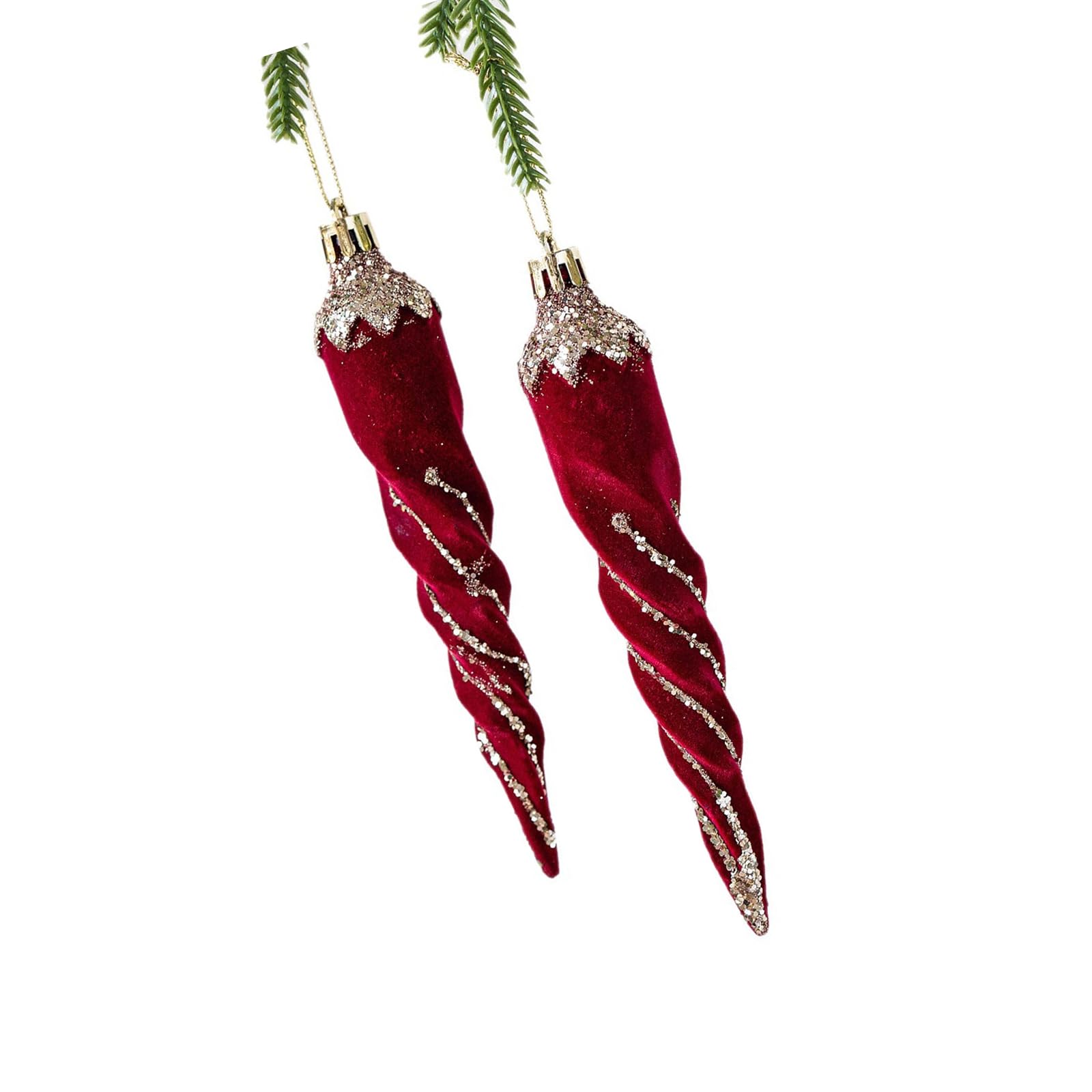 Kalttoy Festival Red Velvets Bowknot Bells Canes Ornament Shatterproof Holiday Decoration for Indoor Outdoor Christmas Tree Christmas Tree Hanging Decorations