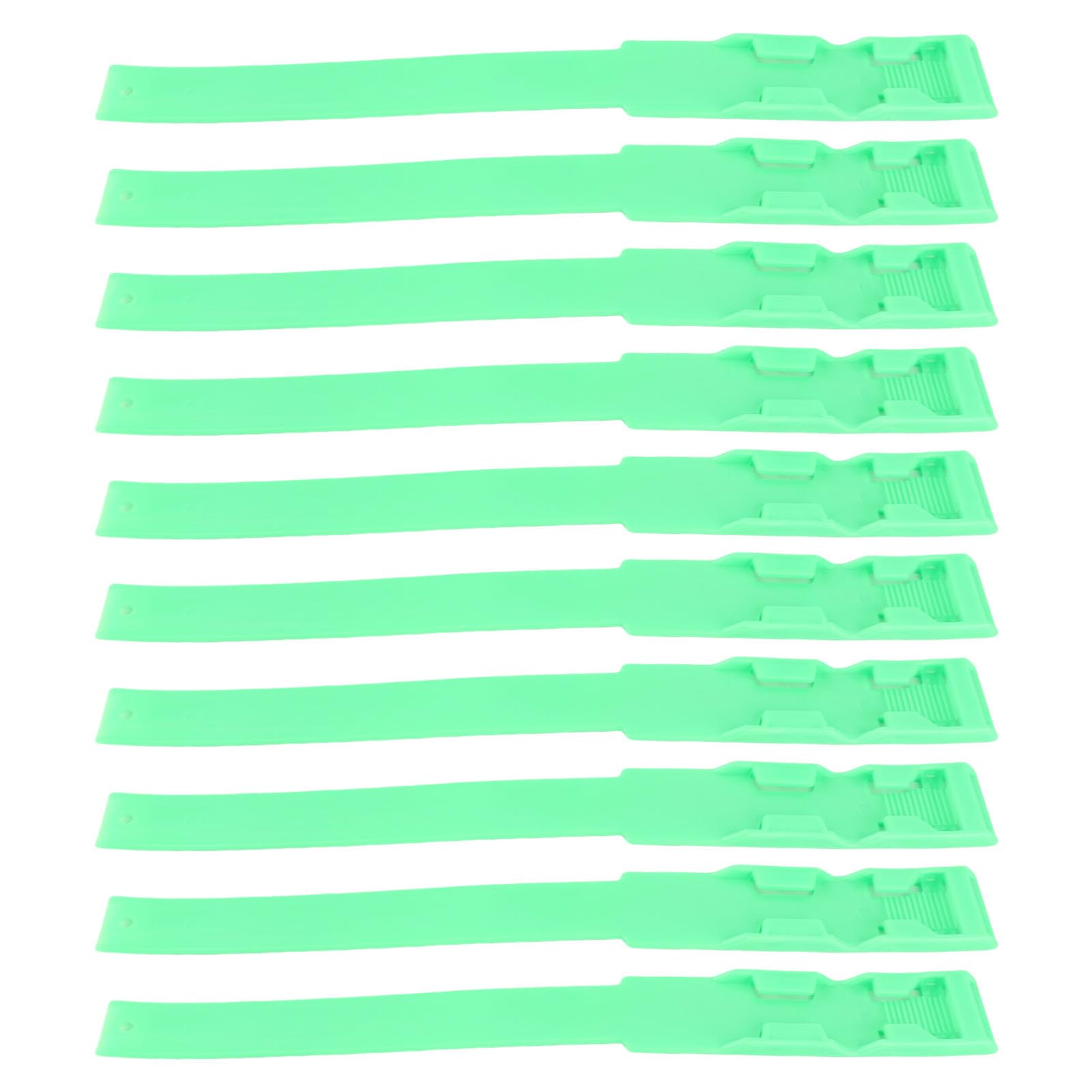 Anneaux de Marquage Colorés pour Bétail, 10 Pièces, Bandes D'identification de Vache en Plastique pour le Bétail (Vert)