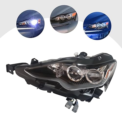 Miniatura 3 de CNCEST Left LED Headlight Headlamp Assembly - Direct Fit  Black Housing Clear Lens - For Lexus IS250 IS350 2014-2016 - Front Left Driver Side