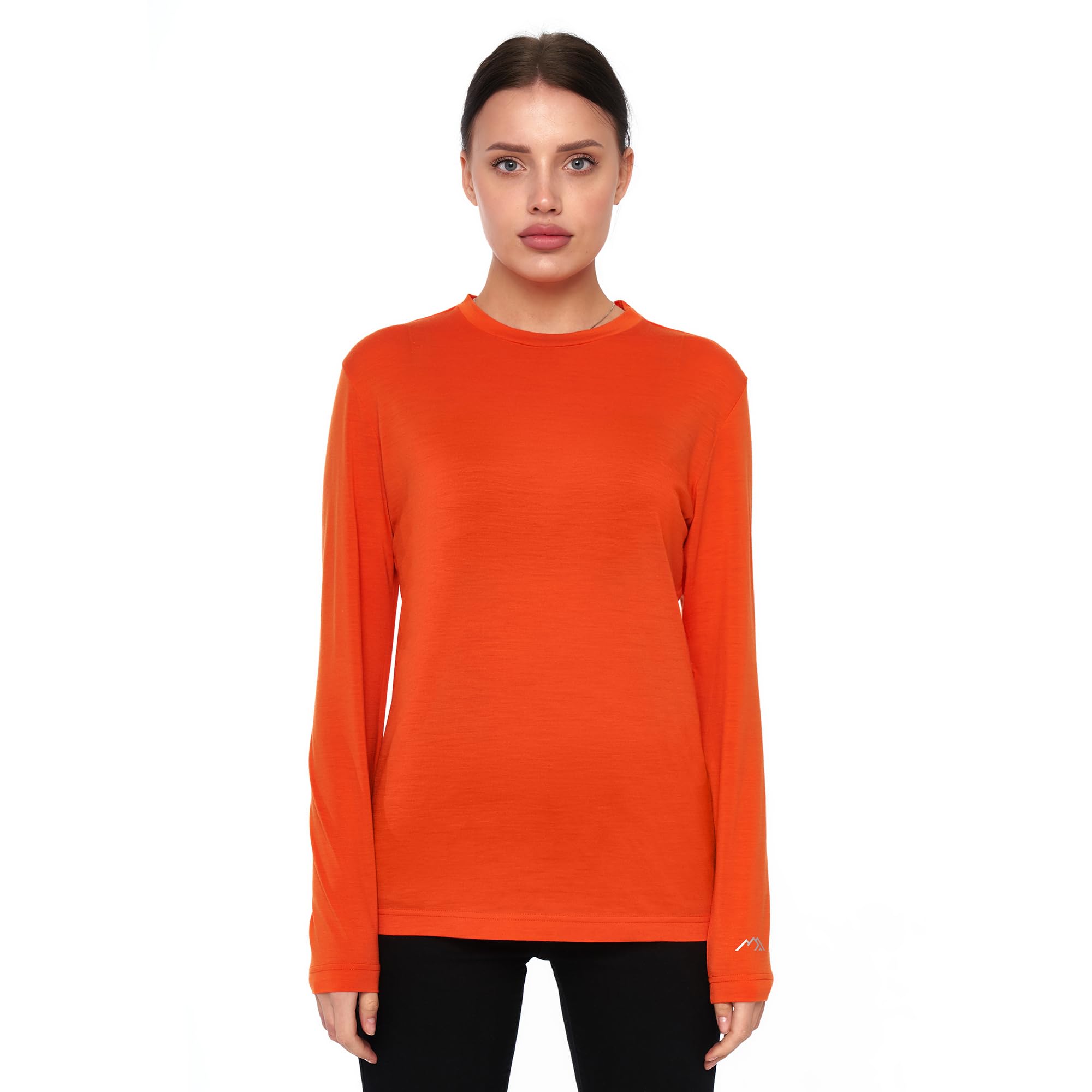 Merino.techMerino Wool Base Layer Women - 100% Merino Wool Shirt Women Thermal Underwear Long Sleeve T-Shirt for Hiking