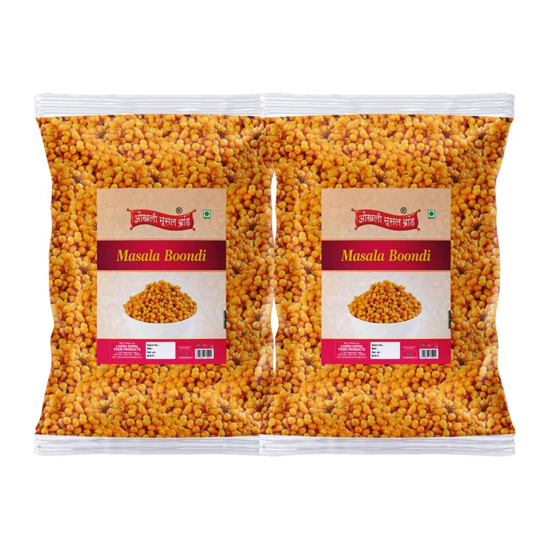 Image of OKHLI MUSAL BRAND Masala Bundi Chach Buttermilk Curd Dahi Raita Boondi Snacks| Nagpur Masala Boondi for Raita Boondi Masala Charkhi Boondi Masala Boondi Murmure| Healthy and Hygenic Bundi-150g*2Pack