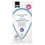 Summer's Eve Ultimate Odor Protection Daily Feminine Wipes, Gentle pH-Balanced Formula with Boric Acid Cleanses & Removes Vaginal Odor, Resealable Pack, 32 Body Wipes