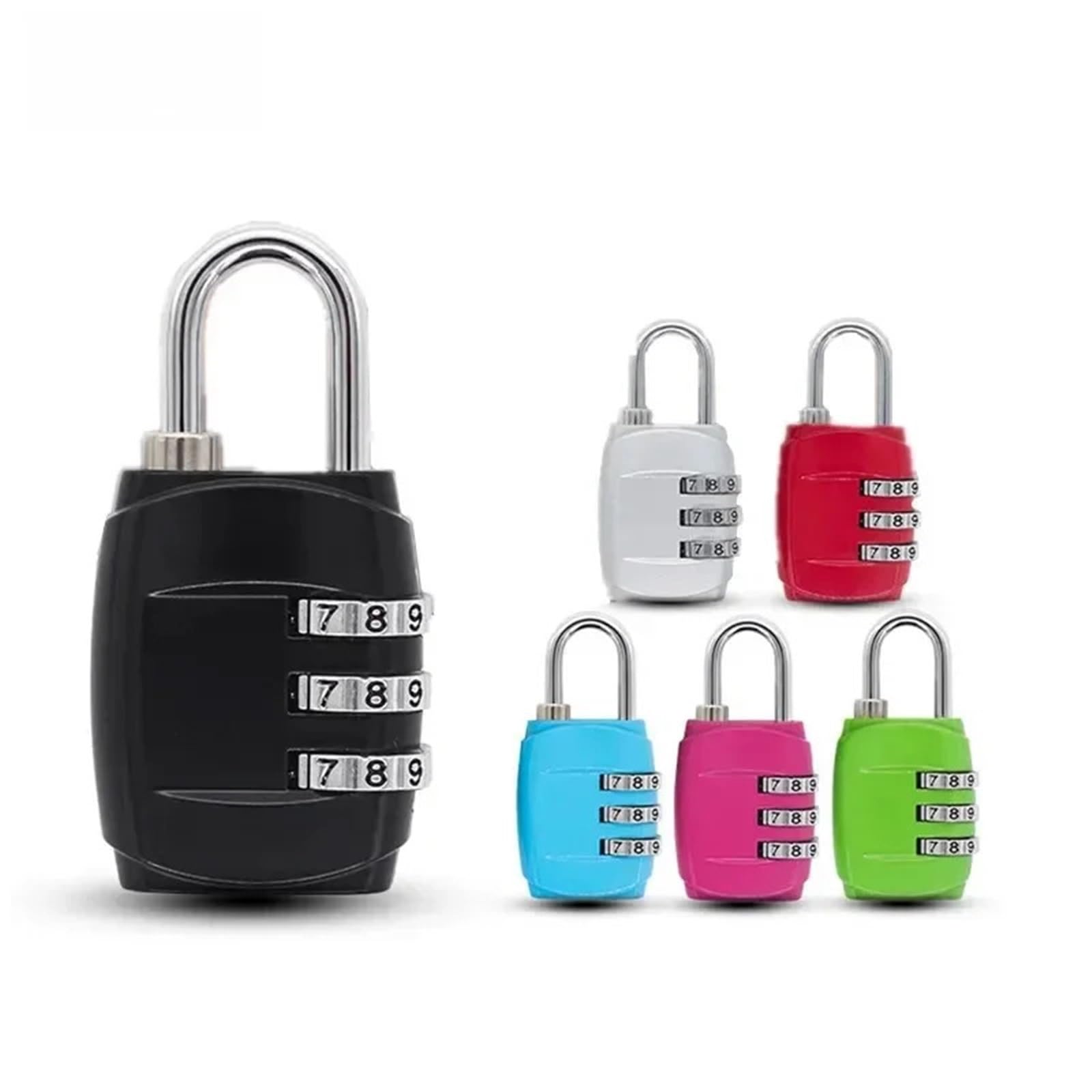Candado con contraseña de 4 dígitos para maleta, equipaje, cerradura de código de metal, candado de viaje, 1 unidad (8)