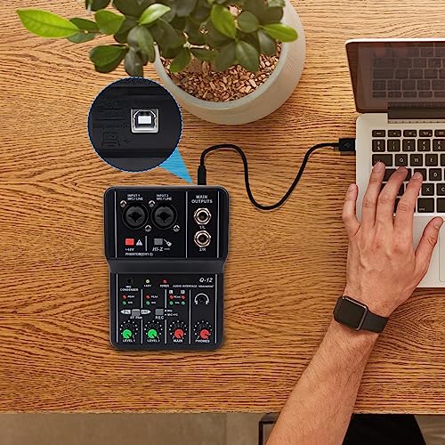 YOUSHARES Interface de Áudio Usb de 2 Canais para Gravação de Música, Pré-Amplificadores de Microfon