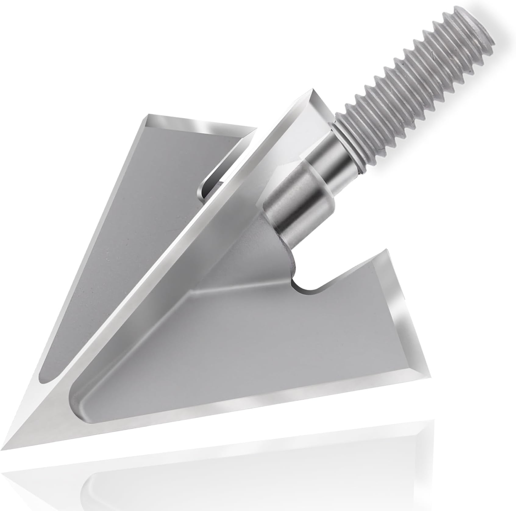 DEEPOWER 4-Pack Archery Broadhead 3 Blade 125/100 Grain Broadhead Solid Hunting Broadhead Fixed 3 Blade 420 Stainless Steel