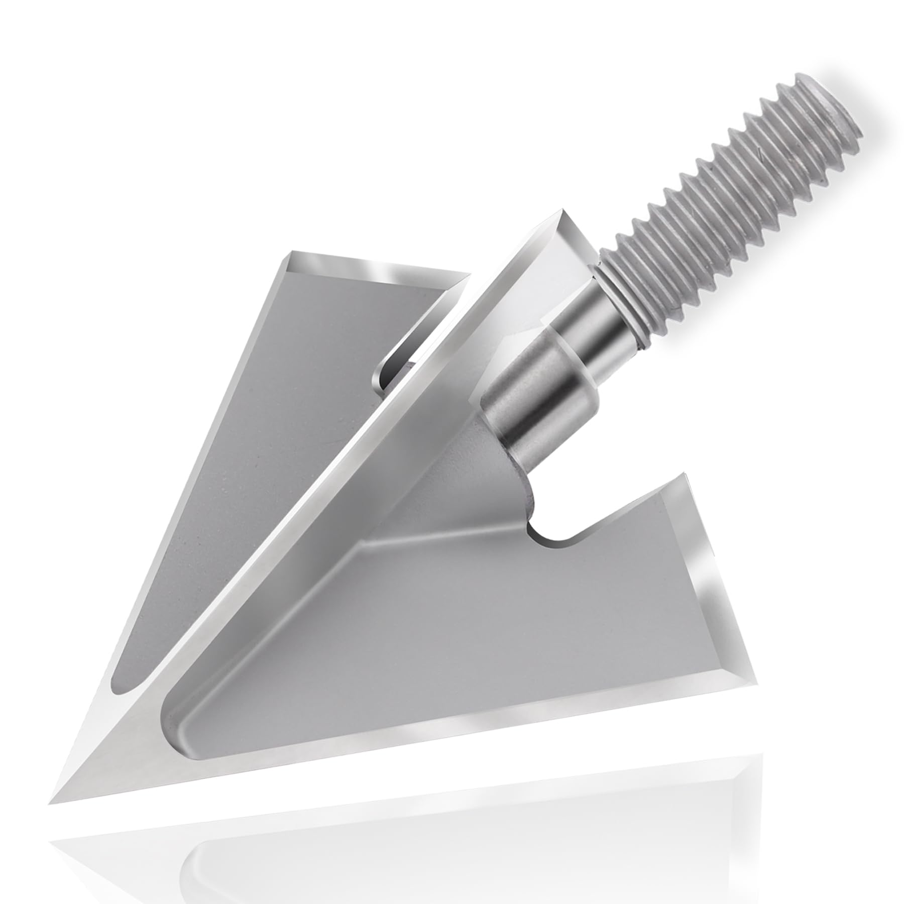 DEEPOWER 4-Pack Archery Broadhead 3 Blade 125/100 Grain Broadhead Solid Hunting Broadhead Fixed 3 Blade 420 Stainless Steel