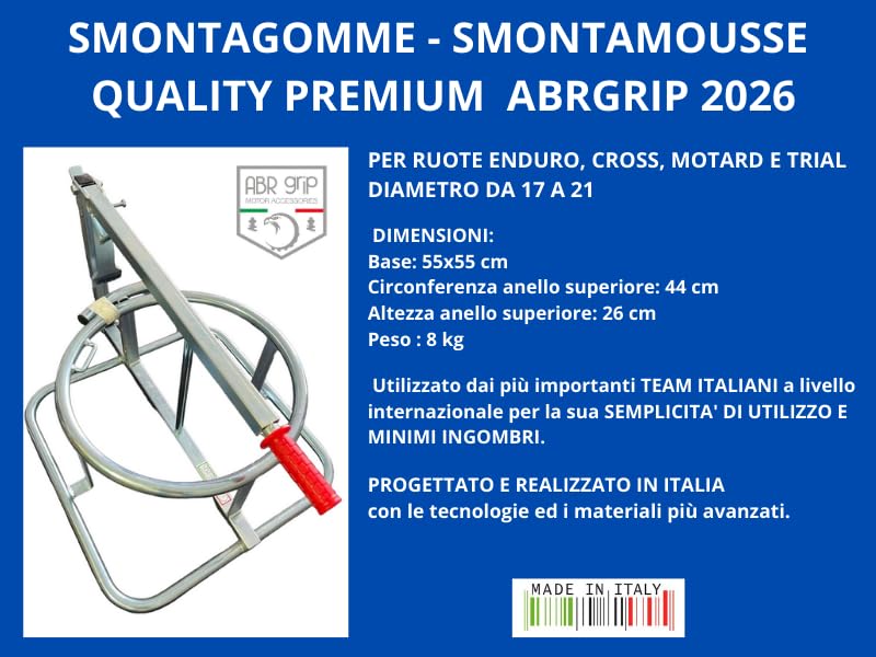 SMONTAGOMME - SMONTAMOUSSE PER MOTO QUALITY PREMIUM ABRGRIP 2026