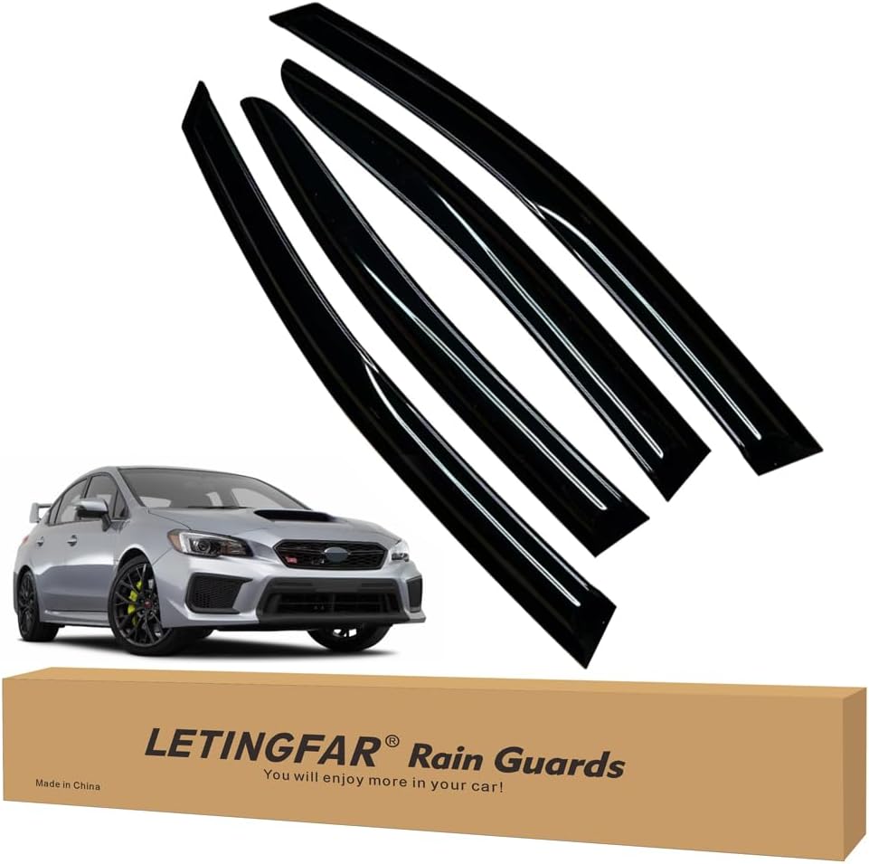Window Visors Rain Guards for Subaru WRX 2015 2016 2017 2018 2019 2020 2021 Accessories, Wind Deflectors Vent Shades for Subaru WRX