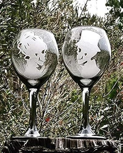 Generic Two - Black Tinted Wine Glass thumb #7