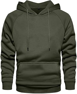 LBL Leading the Better Life Men's Solid Pullover Hoodies Sports Soft Blend Fleece Hooded Sweatshirts with Kangaroo Pocket
