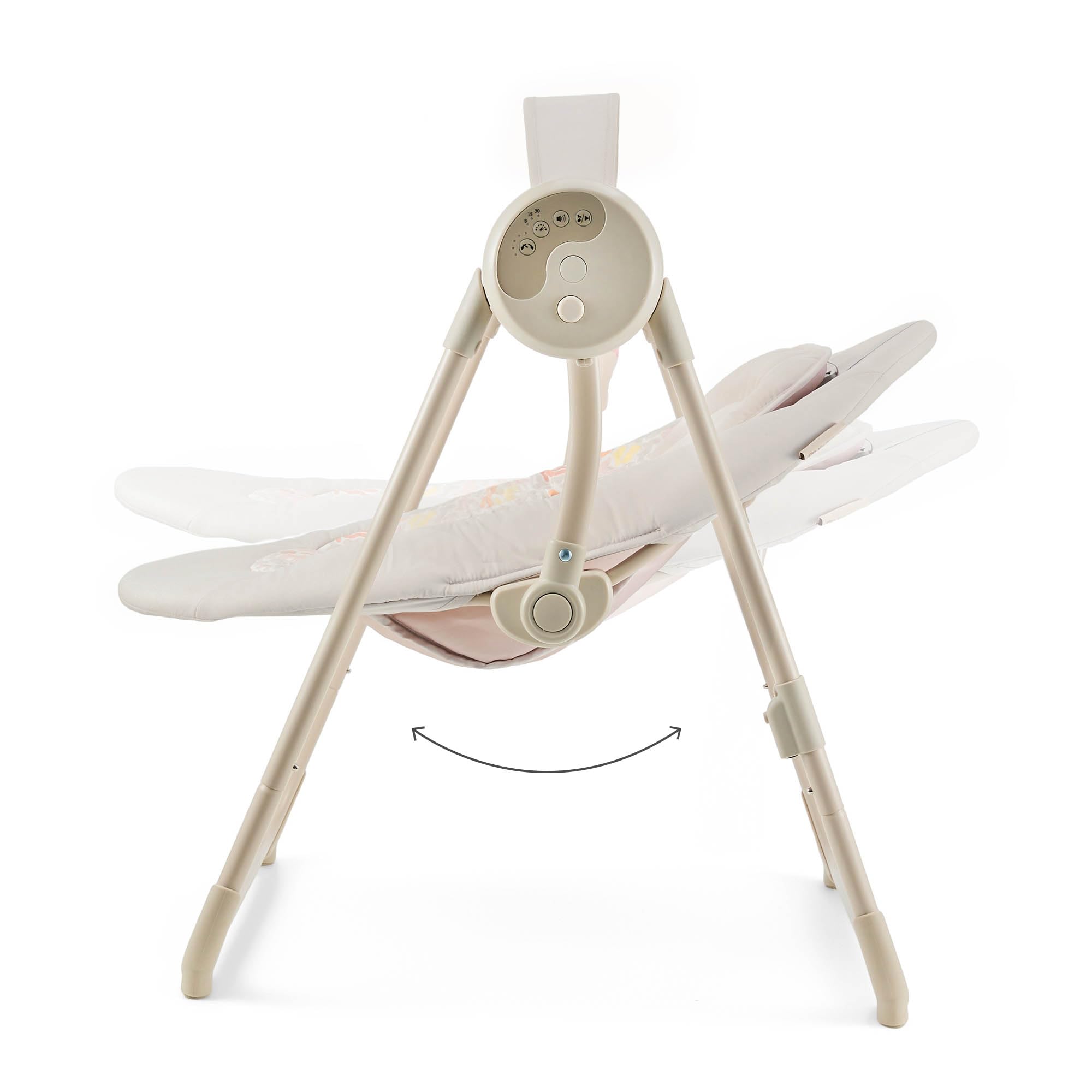 Kinderkraft SWINGEE Transat bébé, Balancelle de La Naissance, dossier réglable, 8 mélodies apaisantes intégrées, Berceau bébé, Léger et pliable, Beige