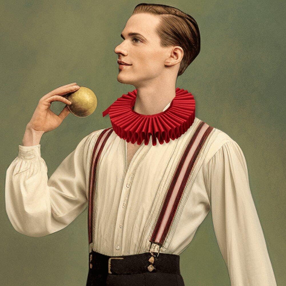 Psdndeww Faux Col élisabéthain à Volants Style Victorien En